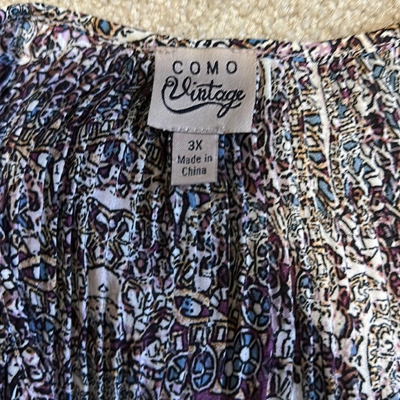 Como Vintage boho cold shoulder blouse 3X - Picture 2 of 11